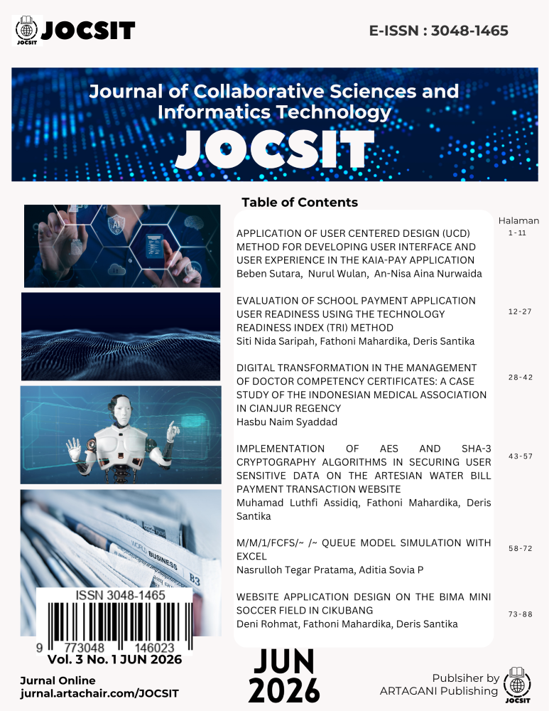                     View Vol. 3 No. 1: JOCSIT Volume 3, Number 1, June 2026
                